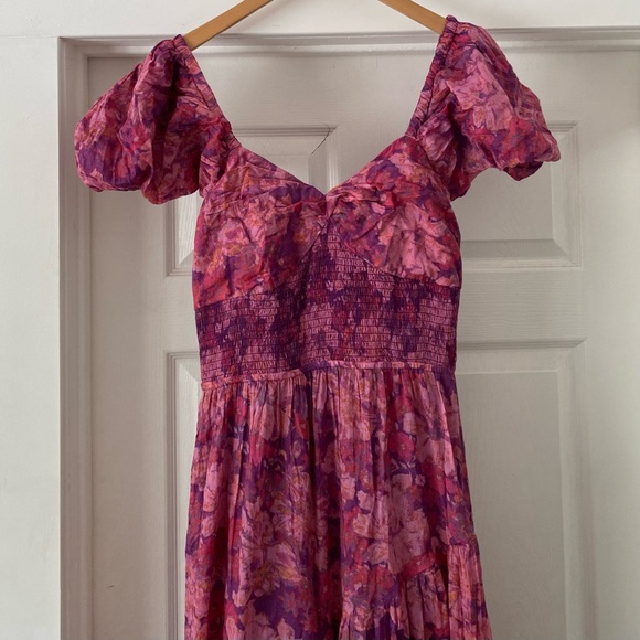 Free People Short Puff Sleeve Sundrenched Maxi Dress - Picture 3 of 7